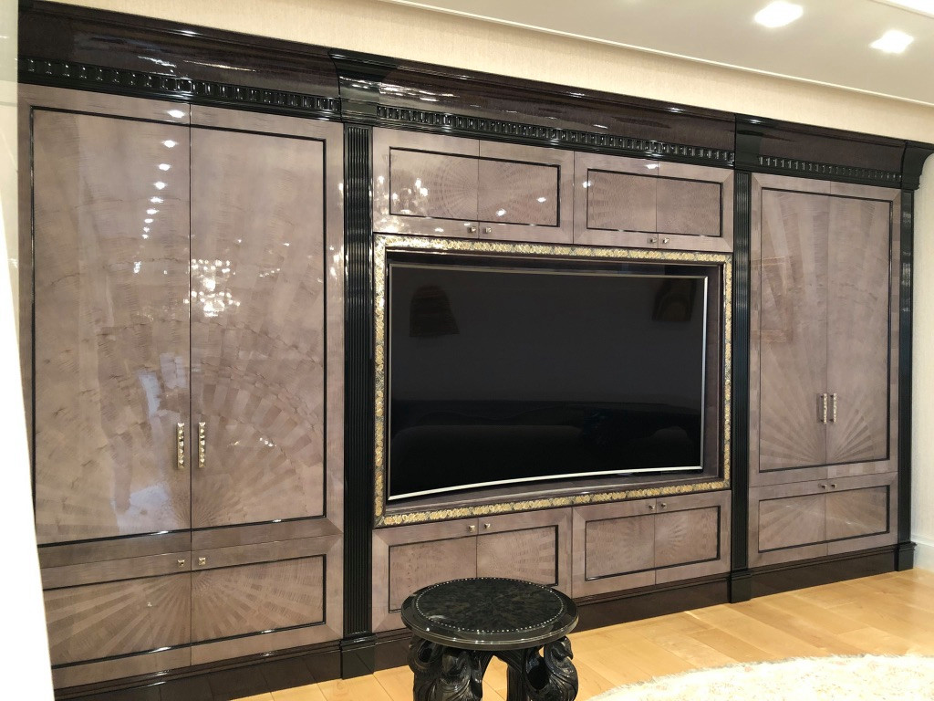 Обложка проекта: ТВ-зона в гостиной. Остоженка.