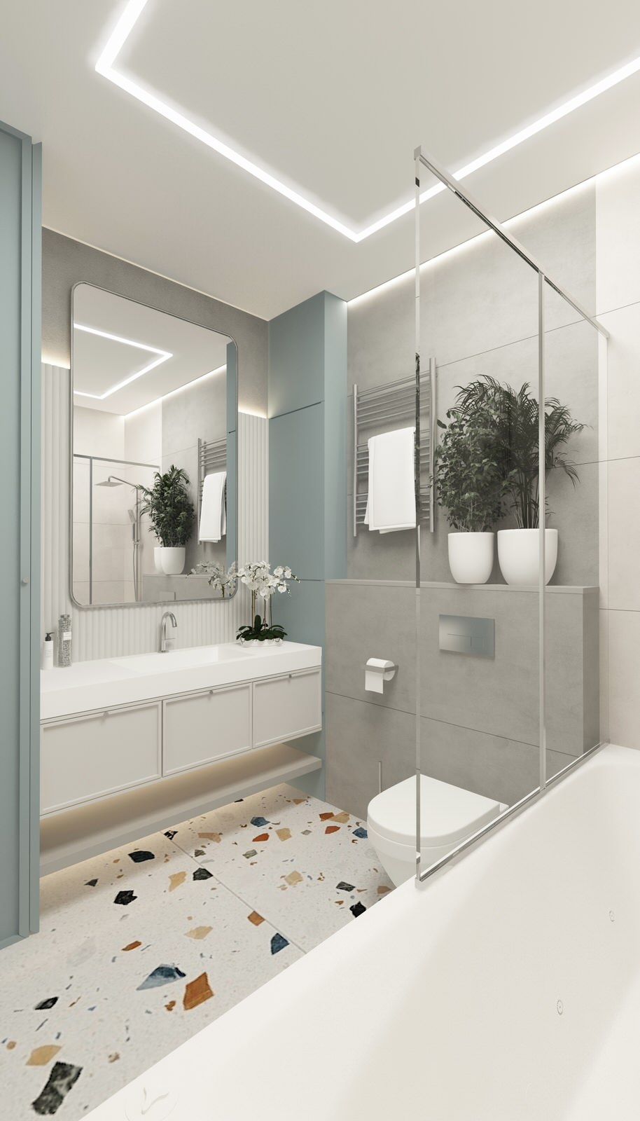 Проект трехкомнатной квартиры г. Ростов-на-Дону