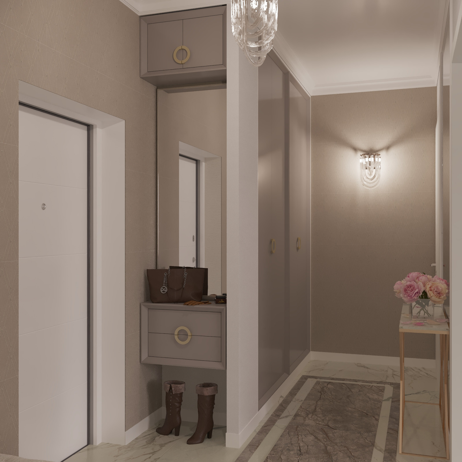 Дизайн проект двухкомнатной квартиры ЖК Летний Сад