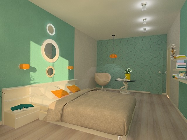 Спальня с гардеробной комнатой