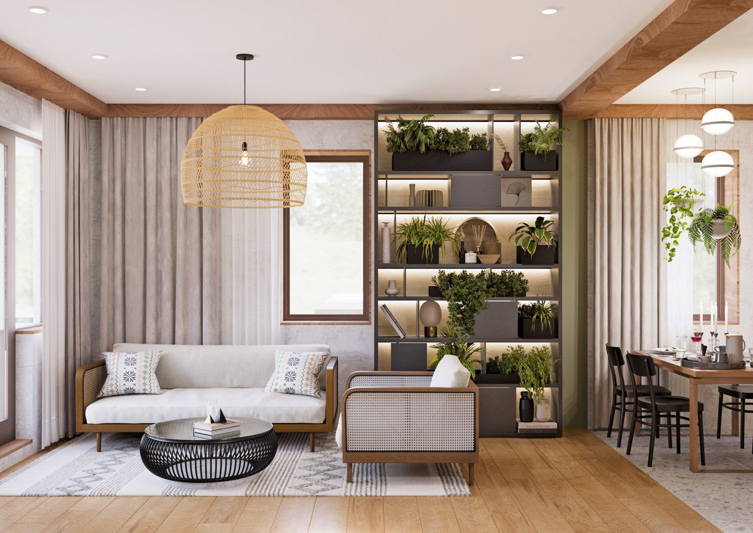 Эко кухня-гостиная