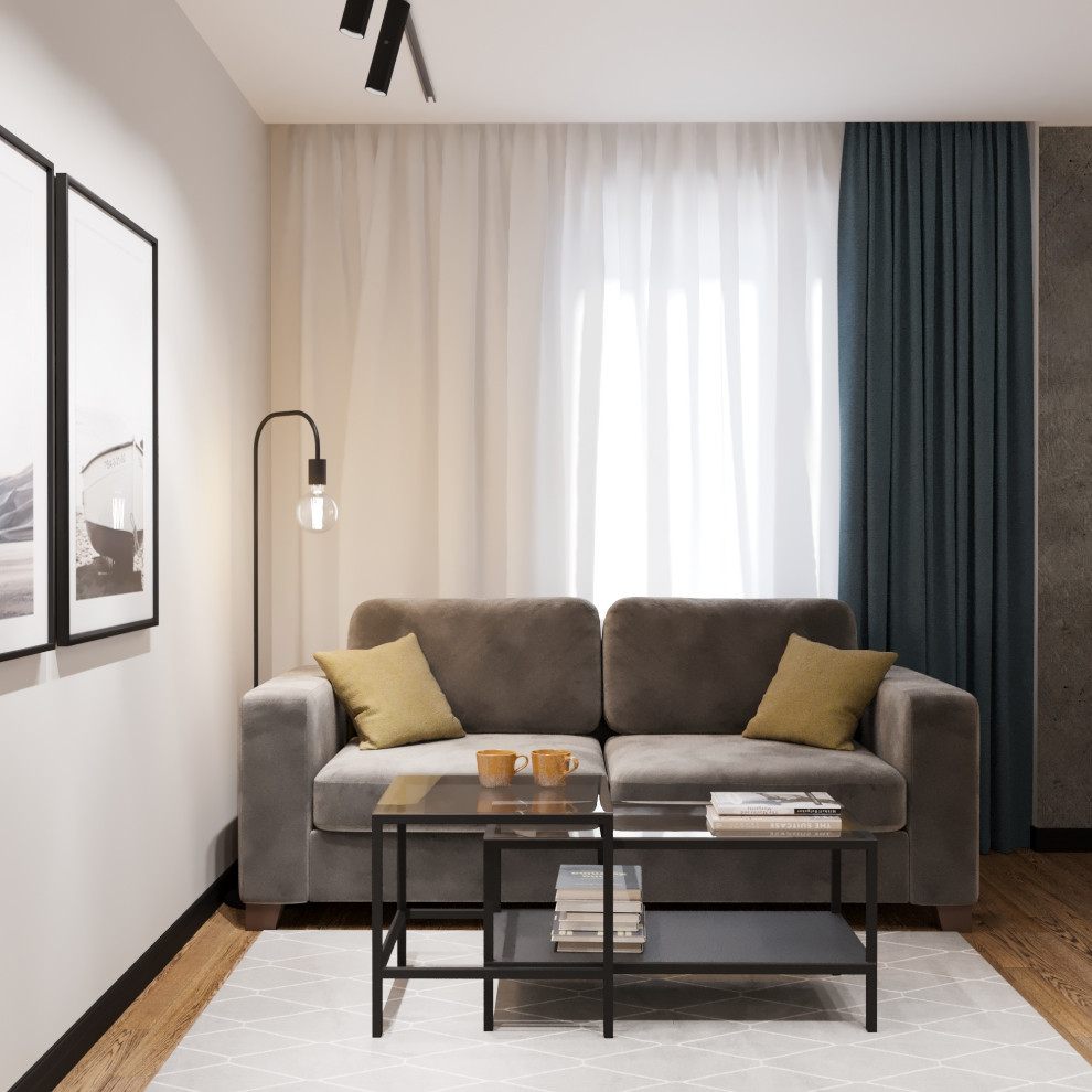 Обложка проекта: Визуализация проекта кухни-гостиной.