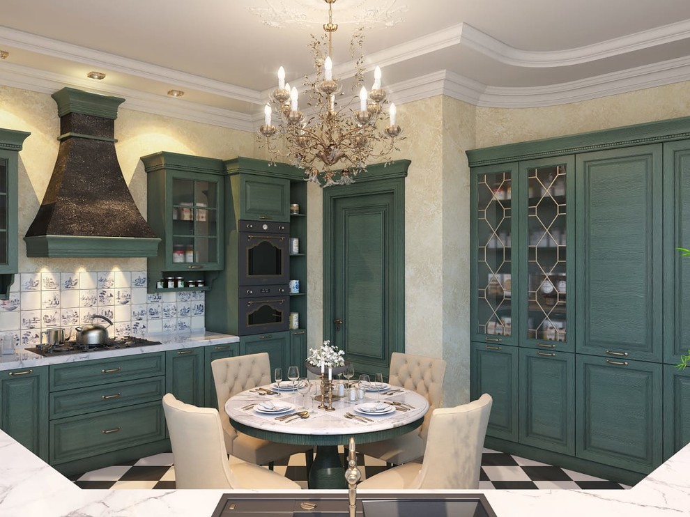 Кухня загородного дома