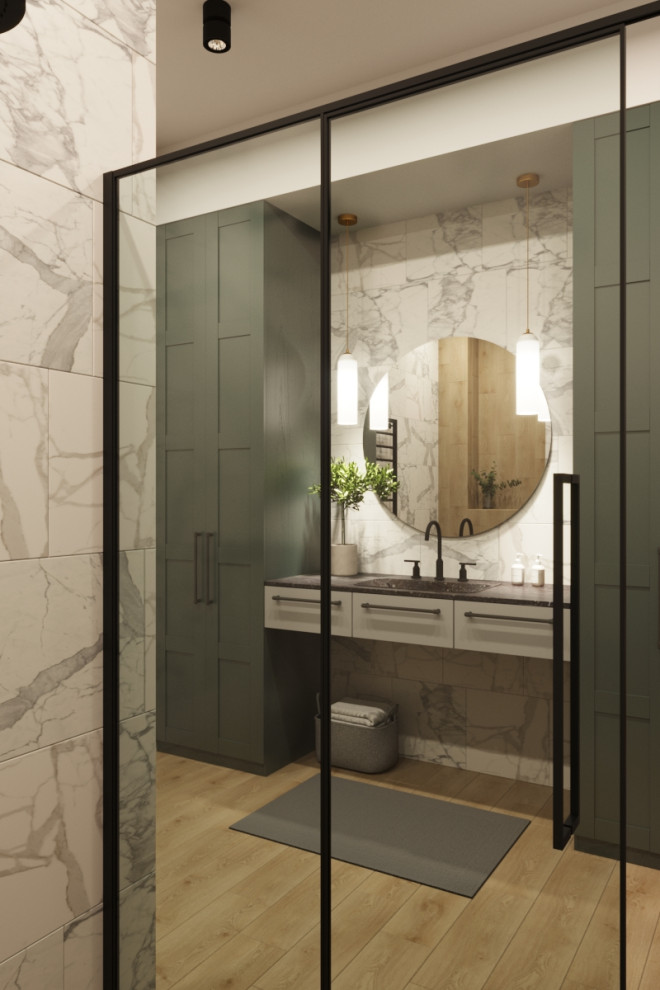 Коттедж с камином, современная классика