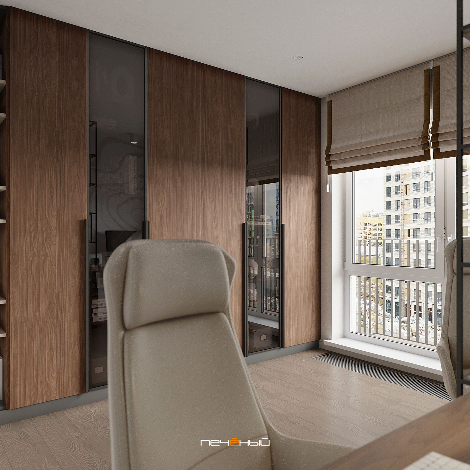 2025 Дизайн 4-комн. квартиры 112 м² в современном стиле, Москва, ЖК Барклая  6