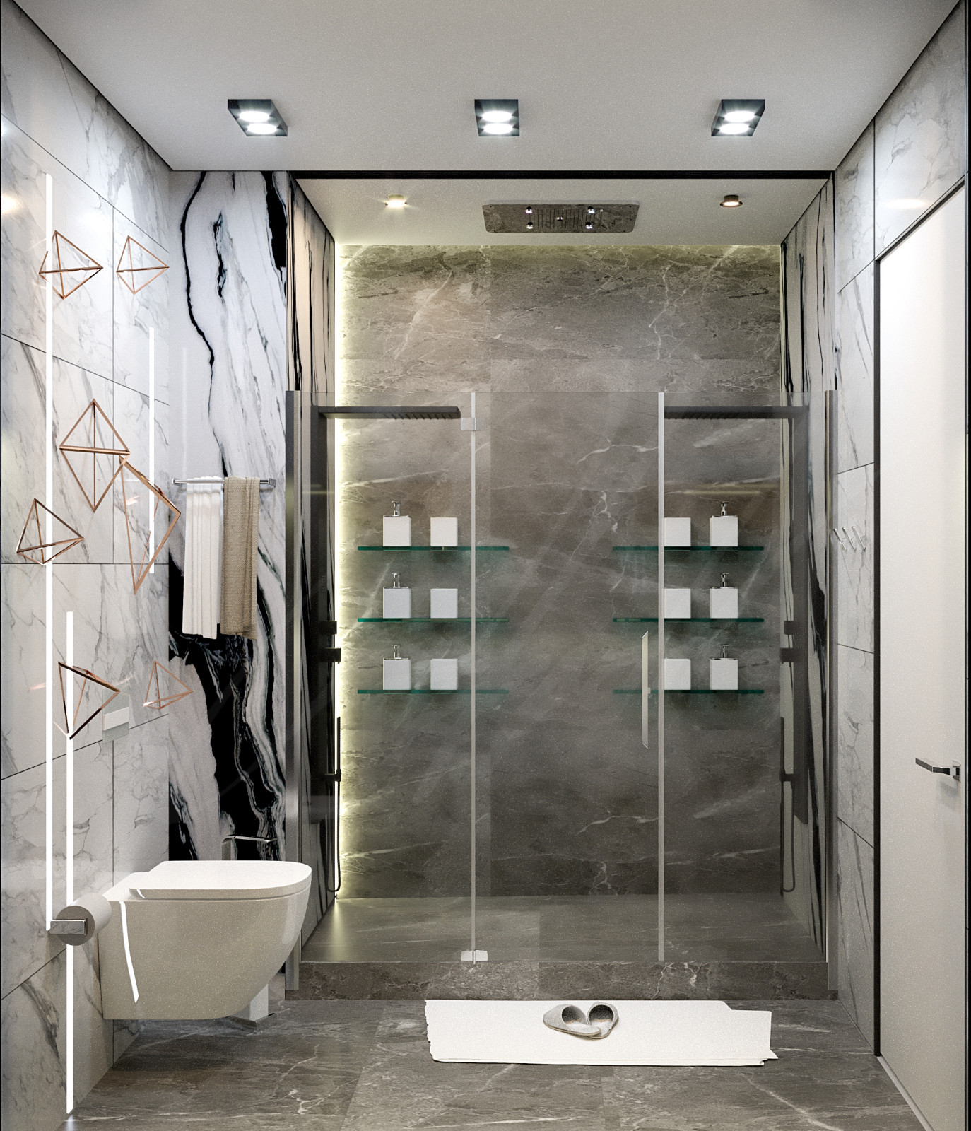 Apartment 373 (bath) interior design by Arkadii Olshevskyi