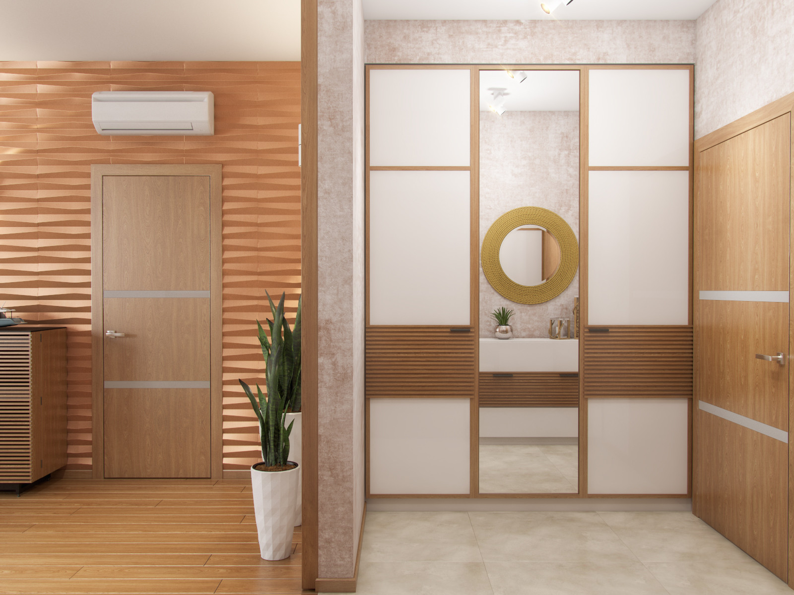 Гостиная в трехкомнатной квартире в Сочи