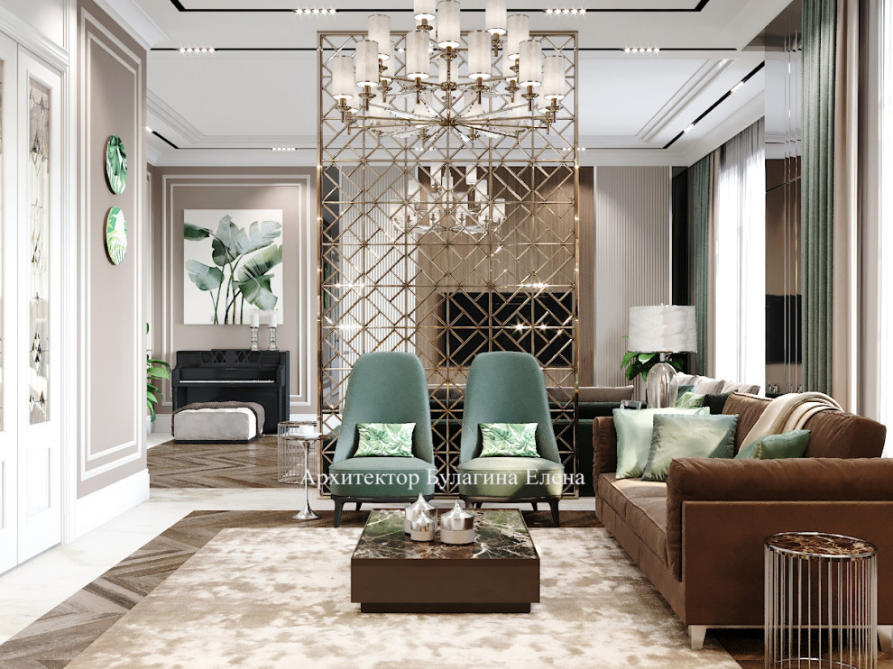 Гостиная в загородном доме