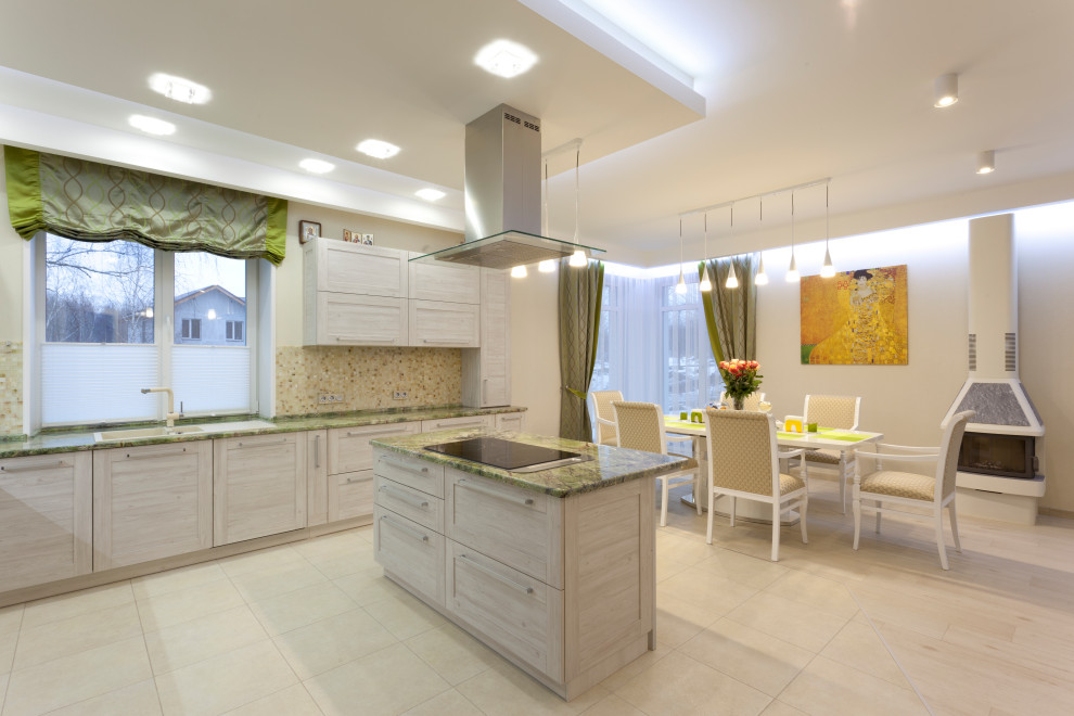 Великолепие мрамора на кухне, фотография объекта