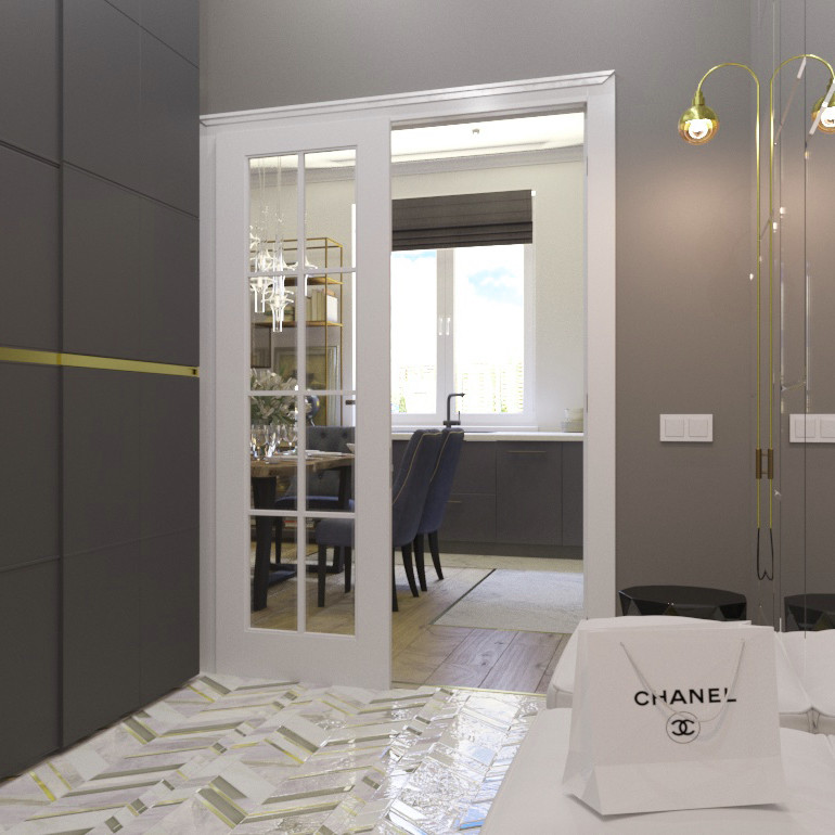 Студия в современном классическом стиле