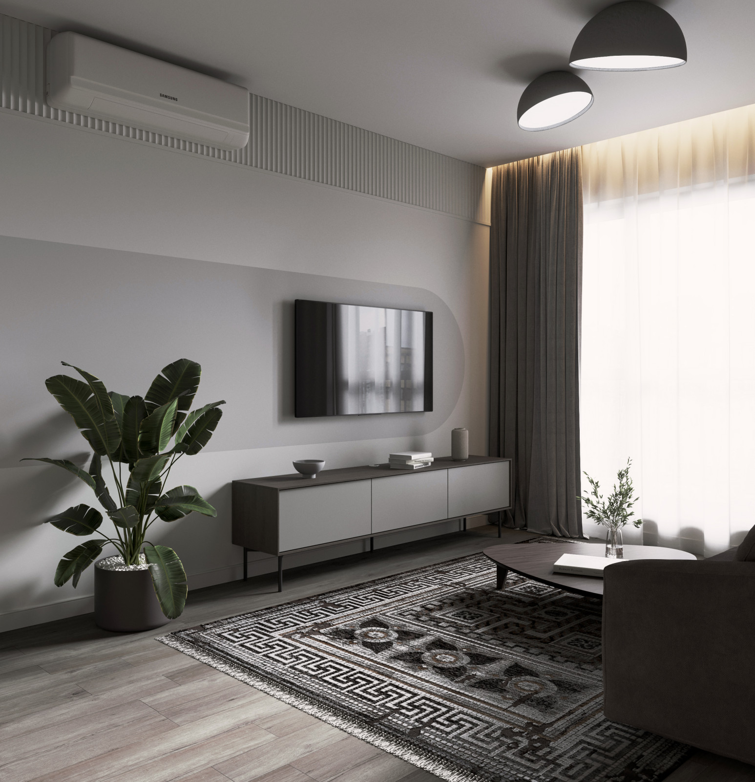 Дизайн квартиры в современном стиле в серых тонах