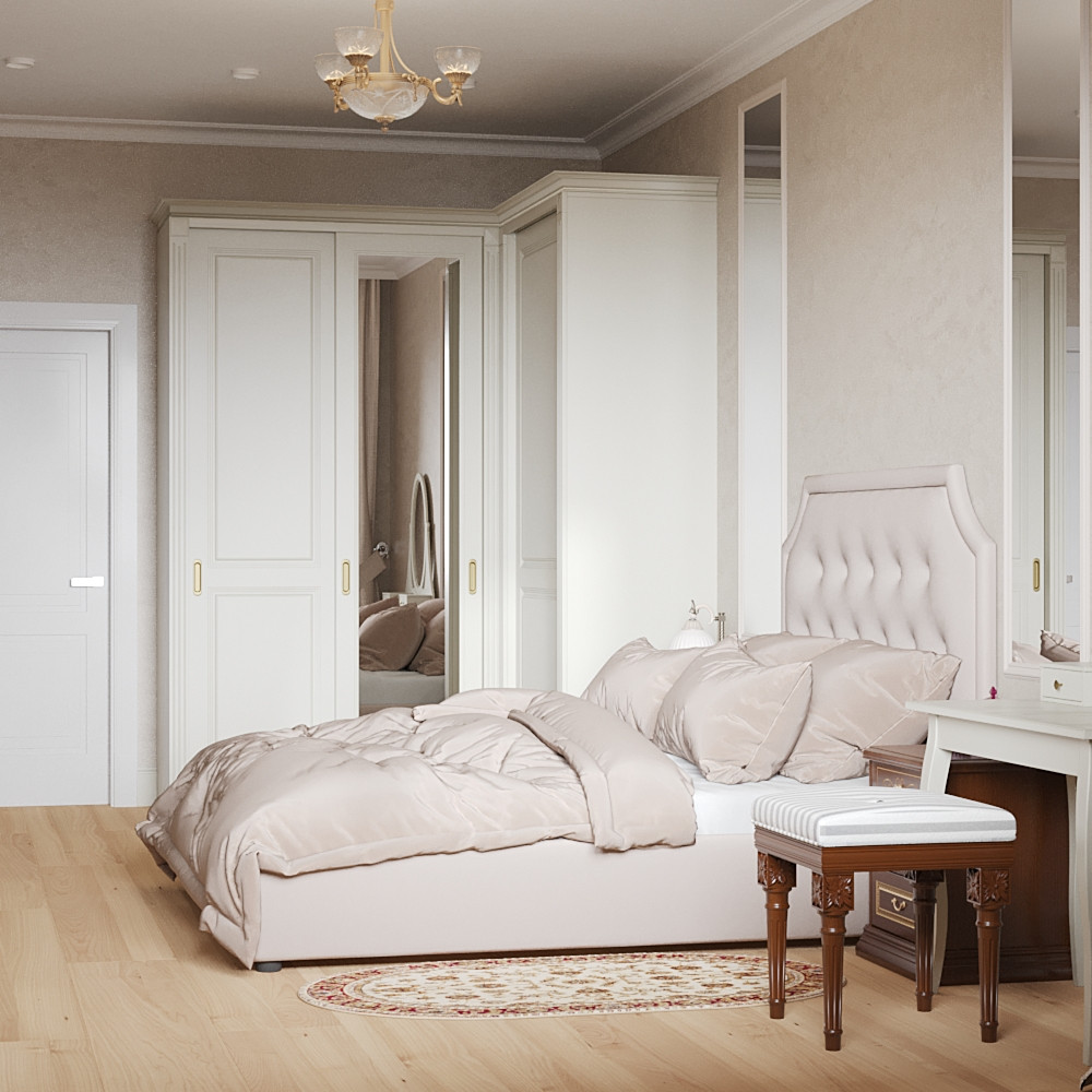 Классический интерьер однокомнатной квартиры в ЖК "Татьянин парк"