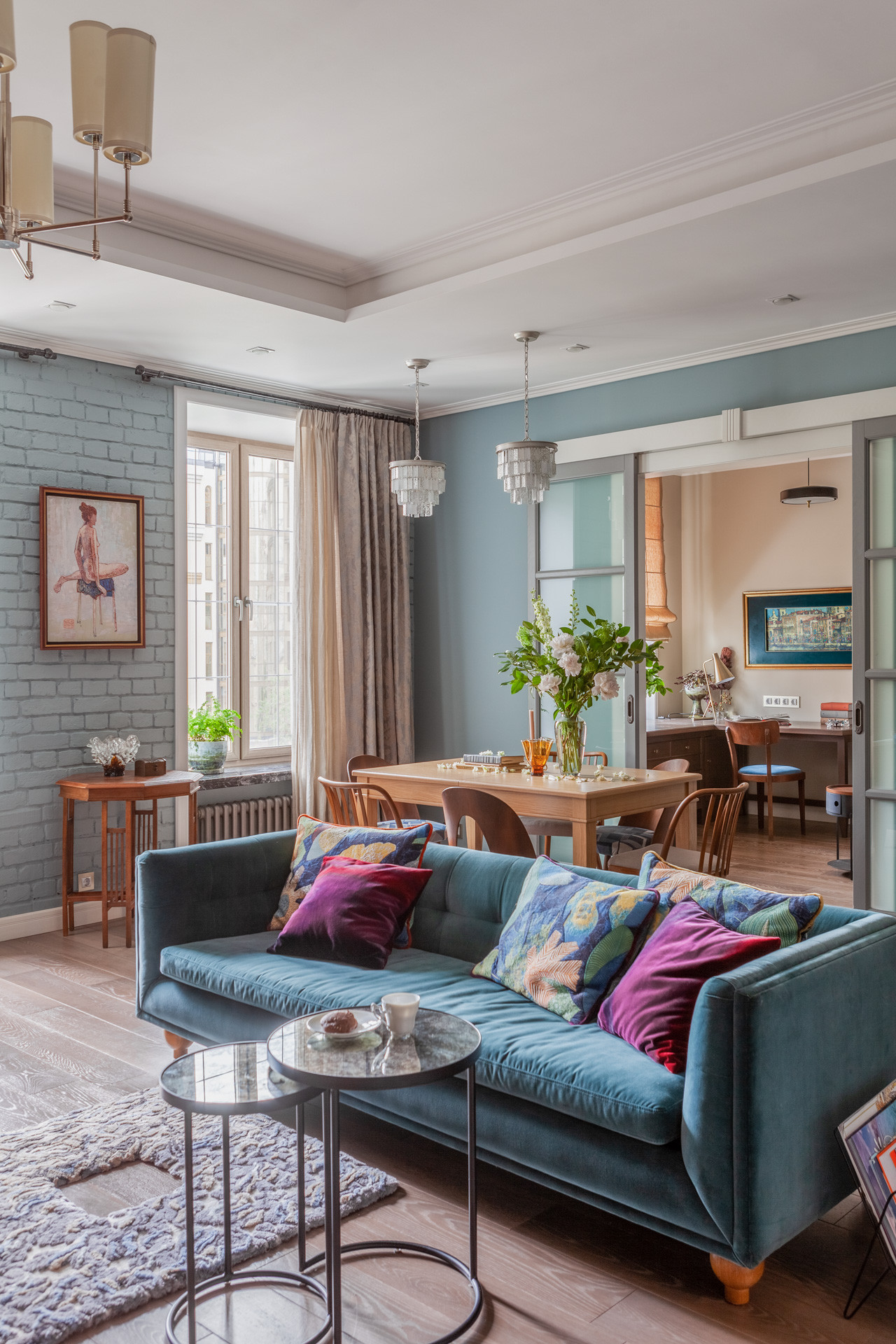 Houzz тур: Квартира в синих тонах в центре Москвы