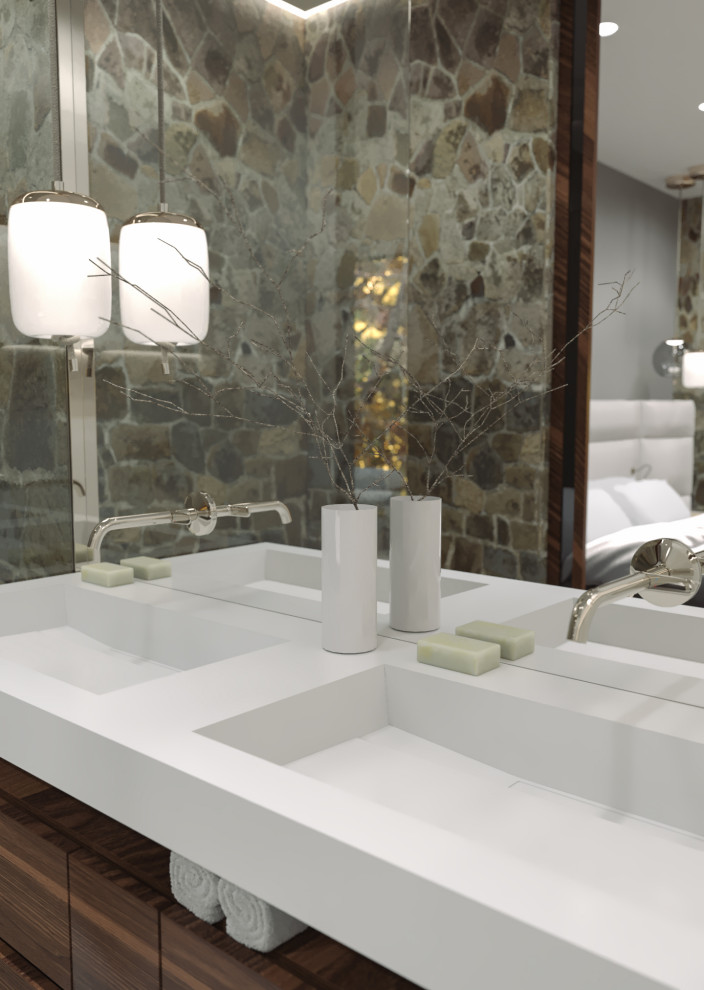 House with an interior courtyard garden and pool