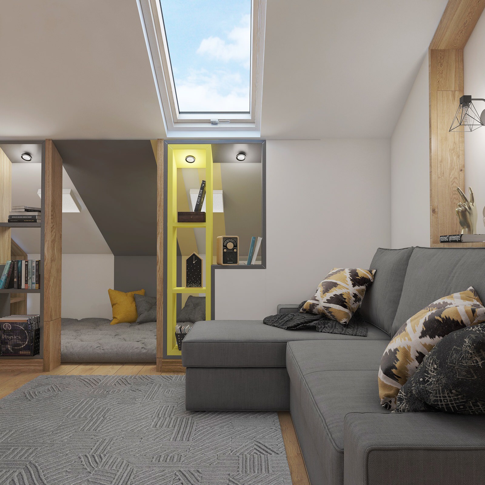 Проект двухуровневой квартиры  в стиле Лофт (135 кв м)