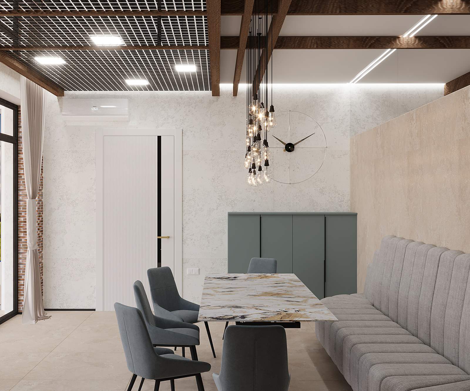 Обложка проекта: Столовая с камином