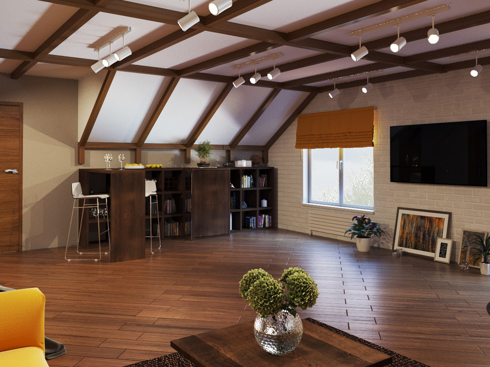 Гостиная на мансарде.