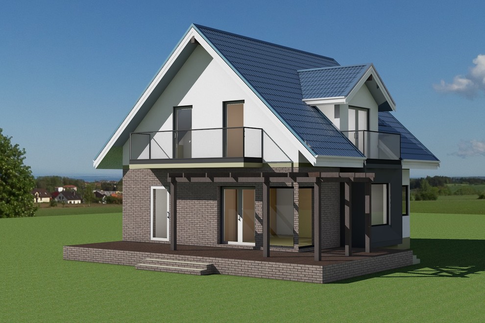 Обложка проекта: Проект дома из газобетона № 496 — 176 м2