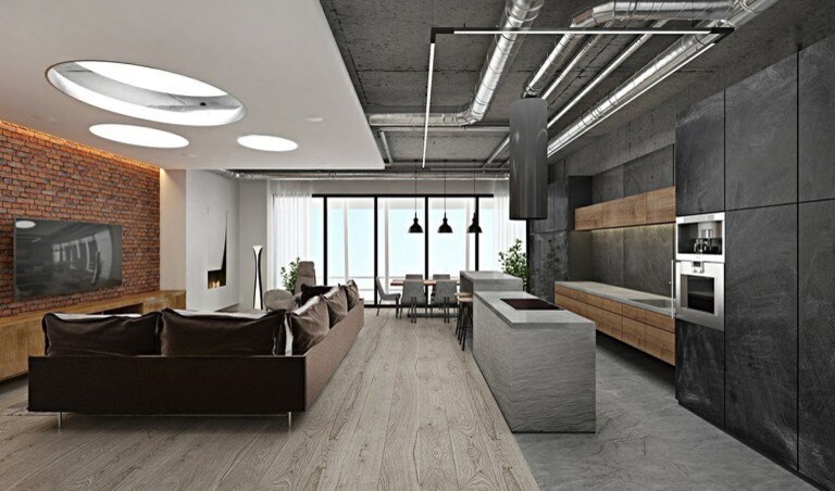 Садовые кварталы, квартира в стиле "Loft"