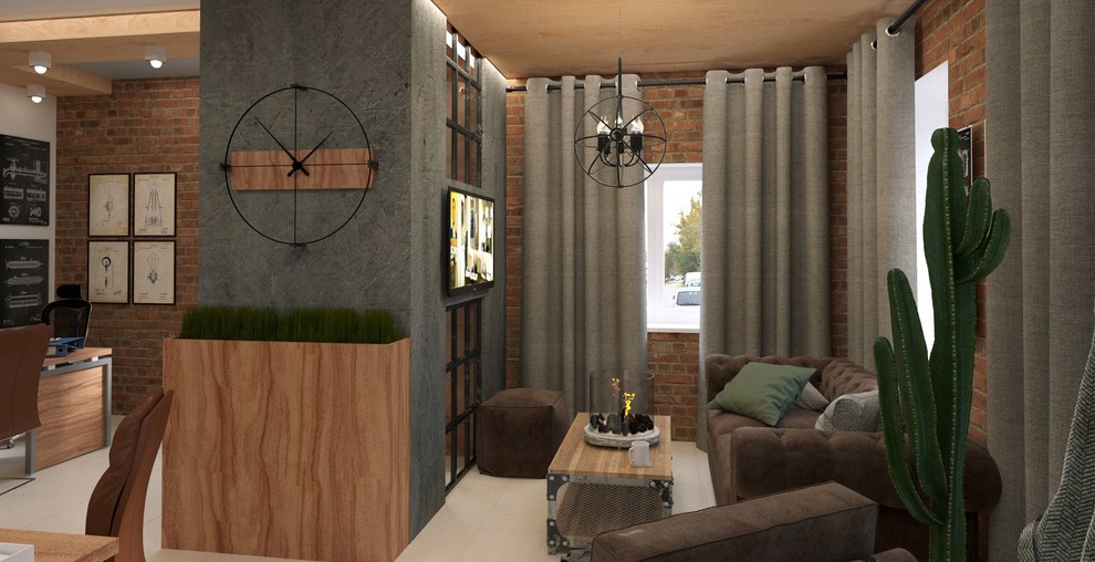 Зона клиентов в стиле Loft для магазина сантехники