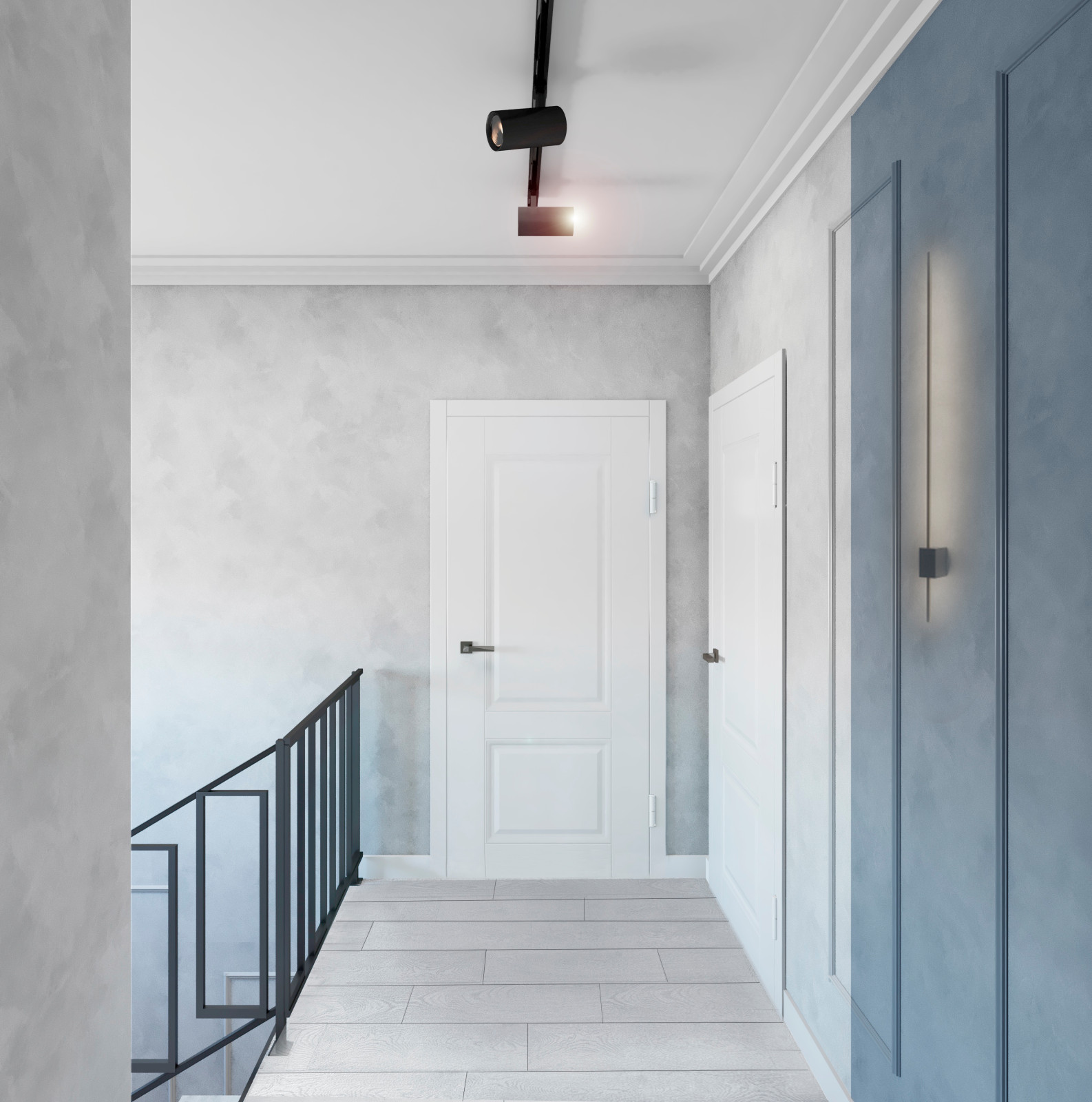 Обложка проекта: Визуализация коридора 2 этажа из дизайн-проекта