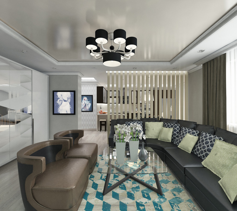 Дизайн интерьеров трёхкомнатной квартиры. Современный стиль.