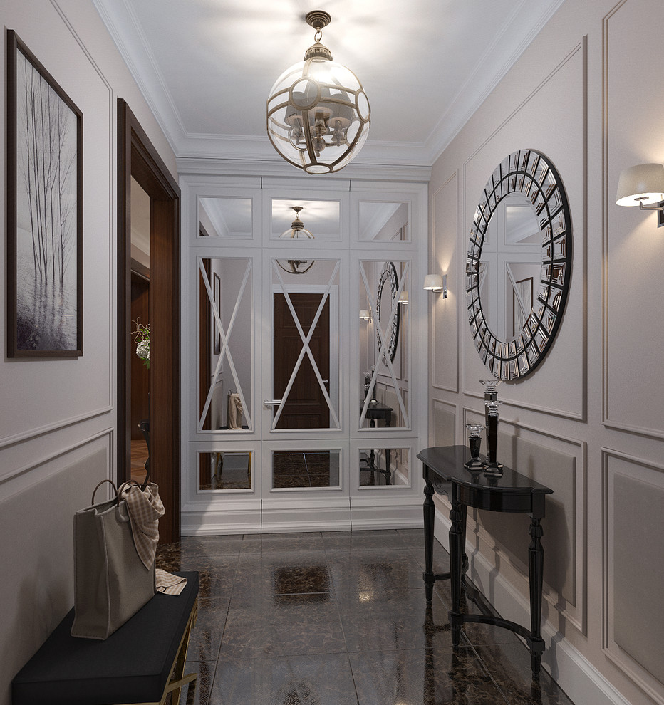 Project of Interiors at private flat at Molodogvardeyskaya Street, Moscow