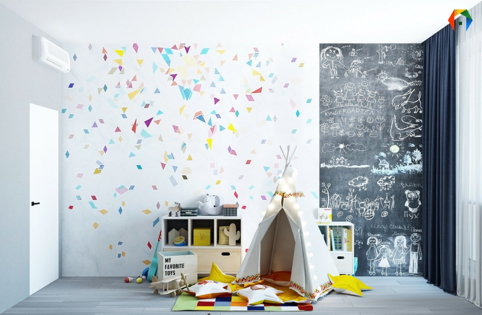 Волоколамское шоссе. Дизайн квартиры с объединенными кухней и гостиной