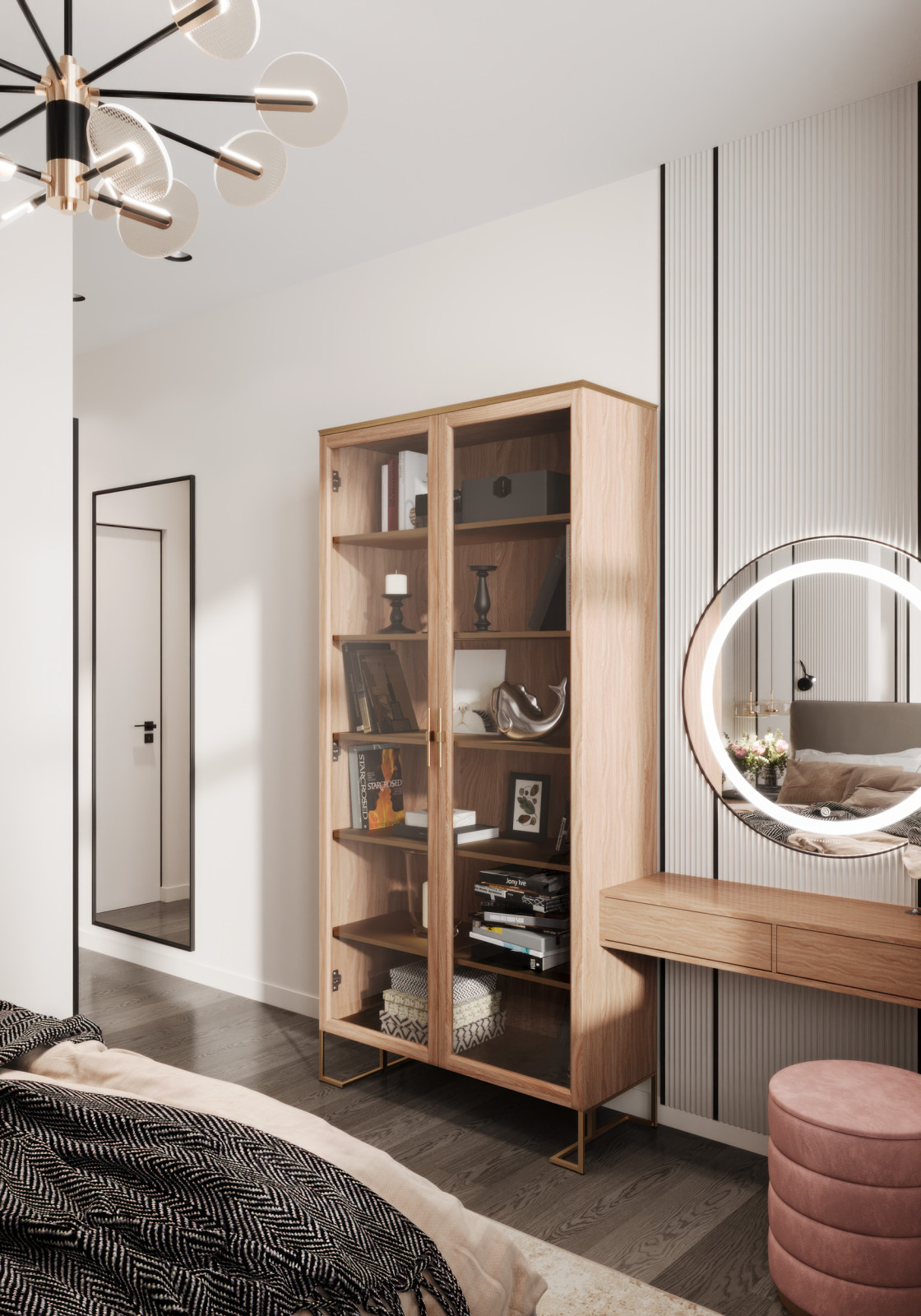 Современный интерьер для семьи с ребёнком 60 м² на Старокоптевском