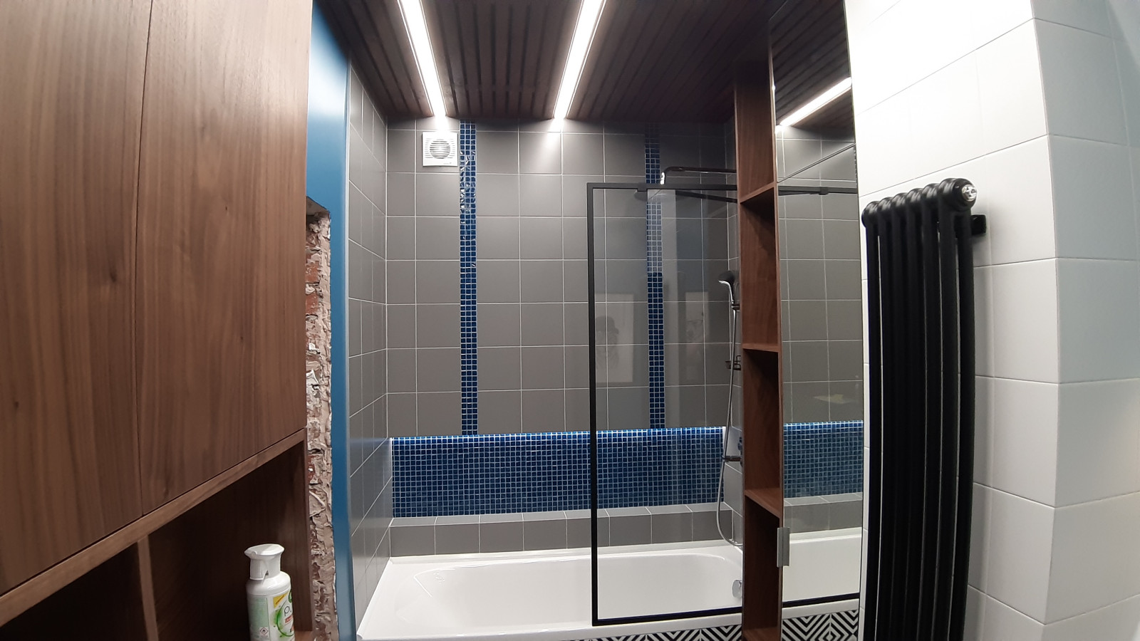 Шторка для душа в стиле лофт