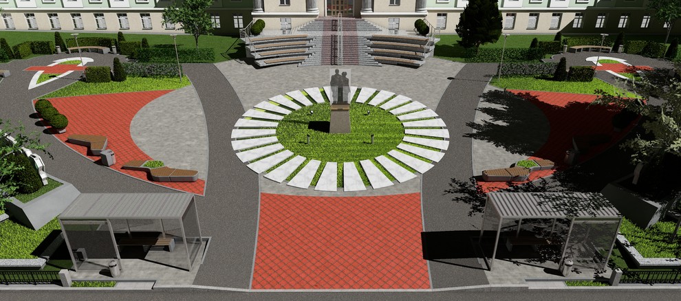 Эскизный проект благоустройства сквера у НТИ НИЯУ МИФИ Новоуральск.