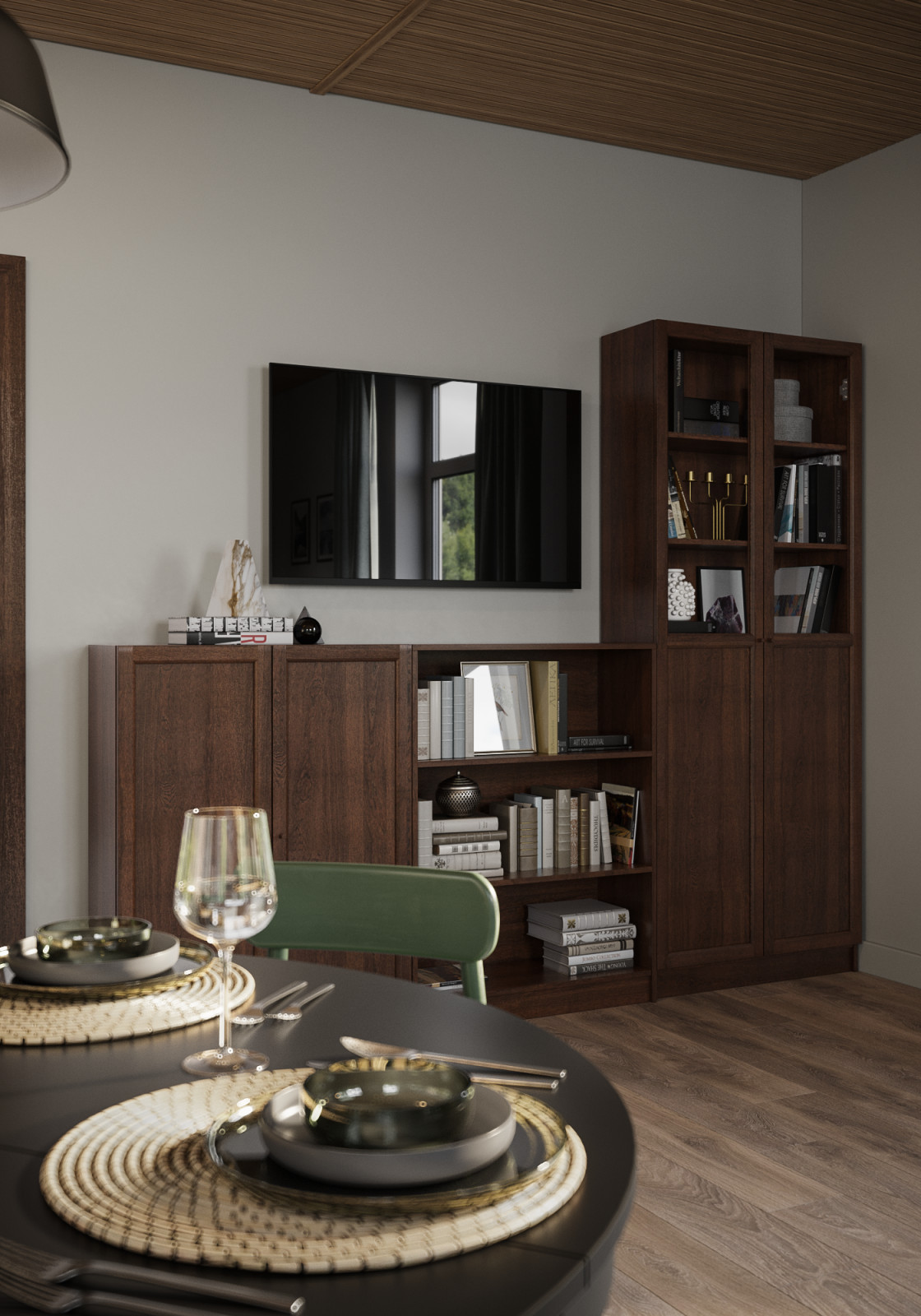 Гостиная загородного дома