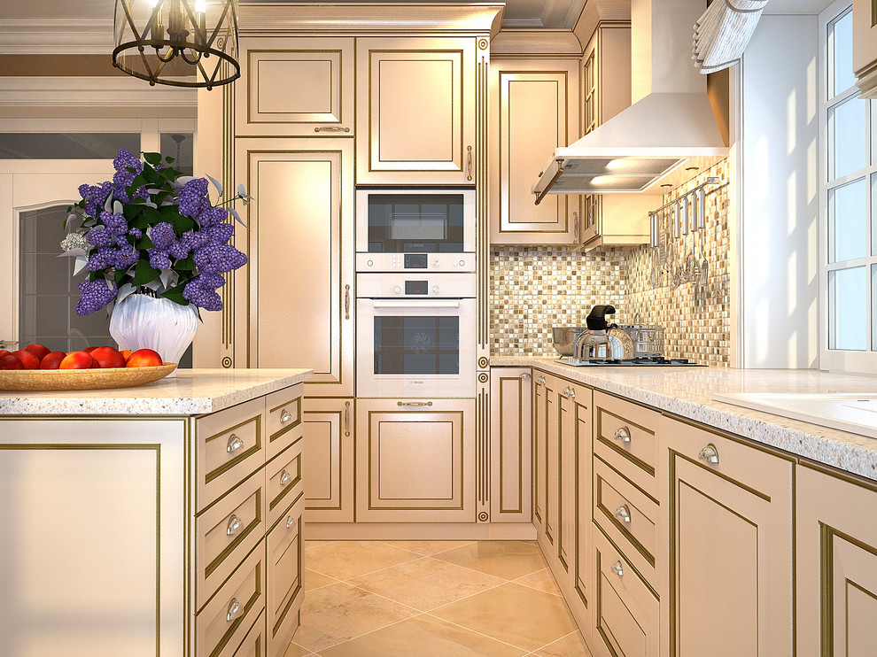 Кухня-гостиная в стиле неоклассика