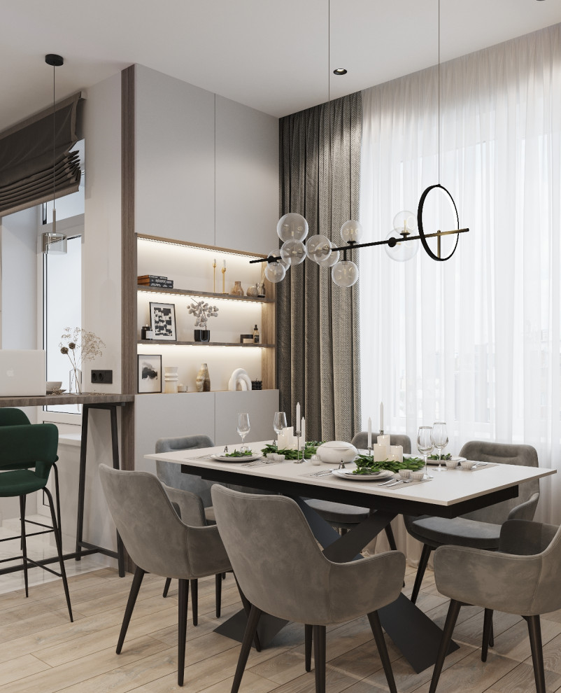 Современная кухня-столовая ЖК Аристократ