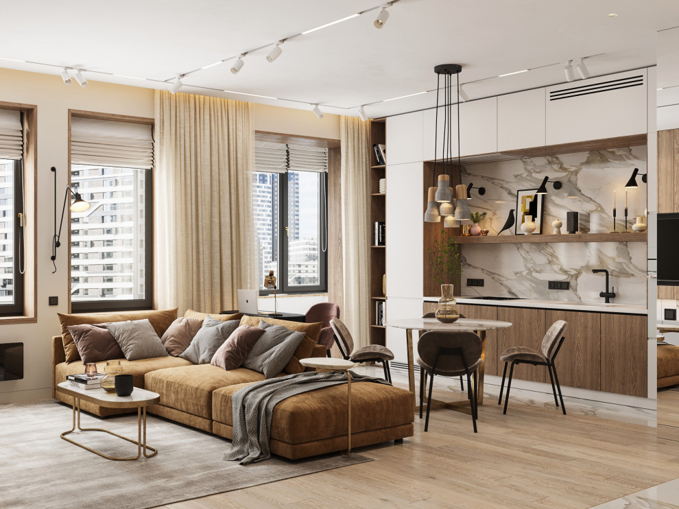 Дизайн интерьера двухкомнатной квартиры. ЖК Символ. Москва