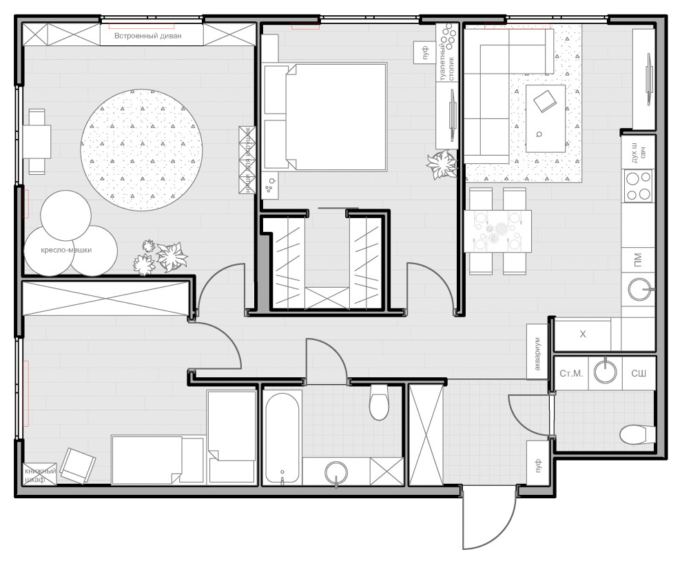 Трешка в жк Ильинские луга