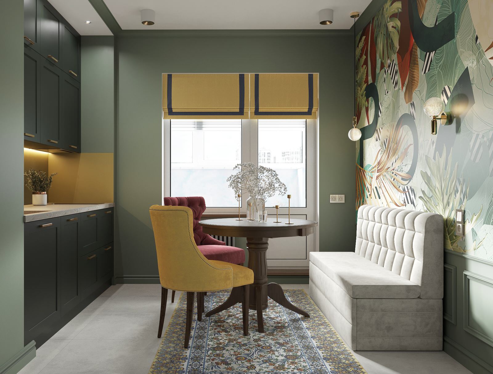 Кухня с фотообоями