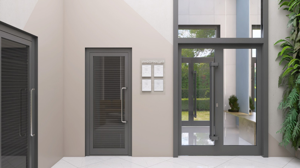 Визуализация лобби подъезда