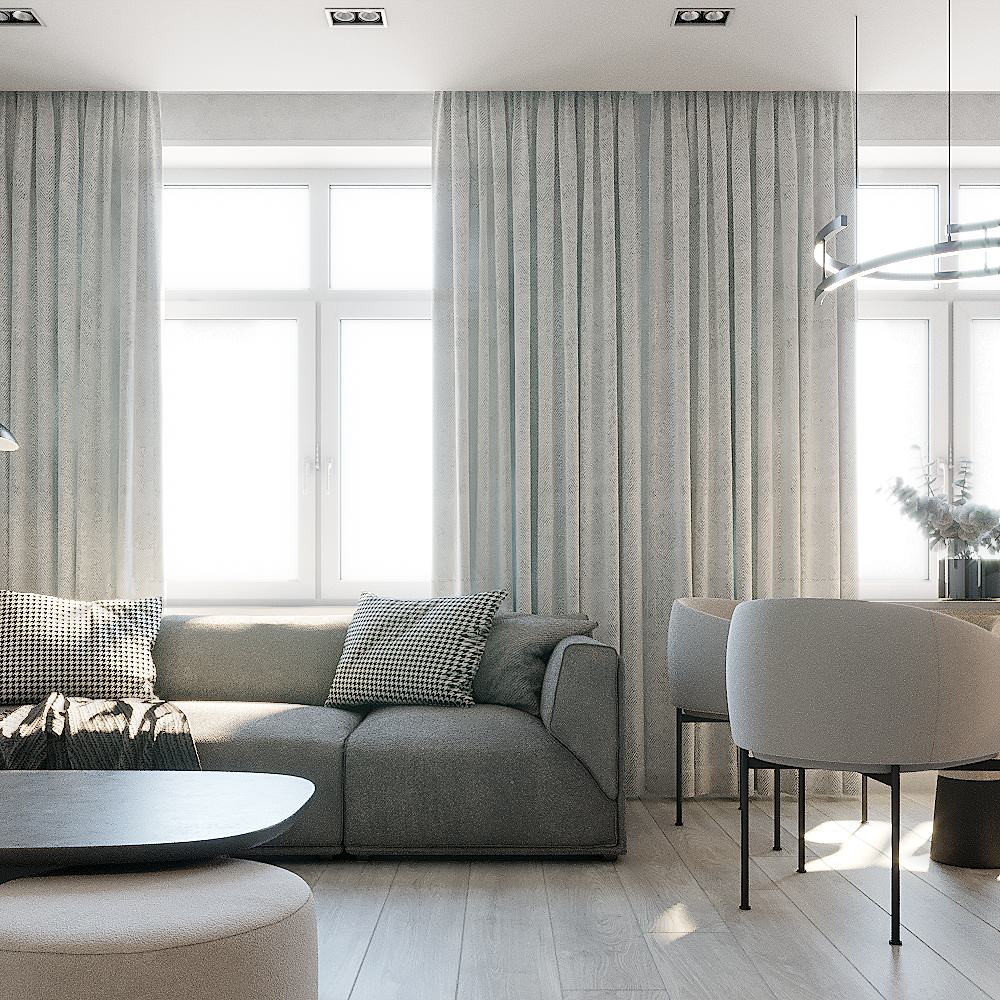 Обложка проекта: Кухня-гостиная ЖК Энтузиастов