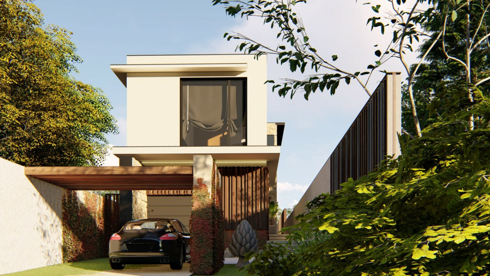 Обложка проекта: Узкий дом на узком участке