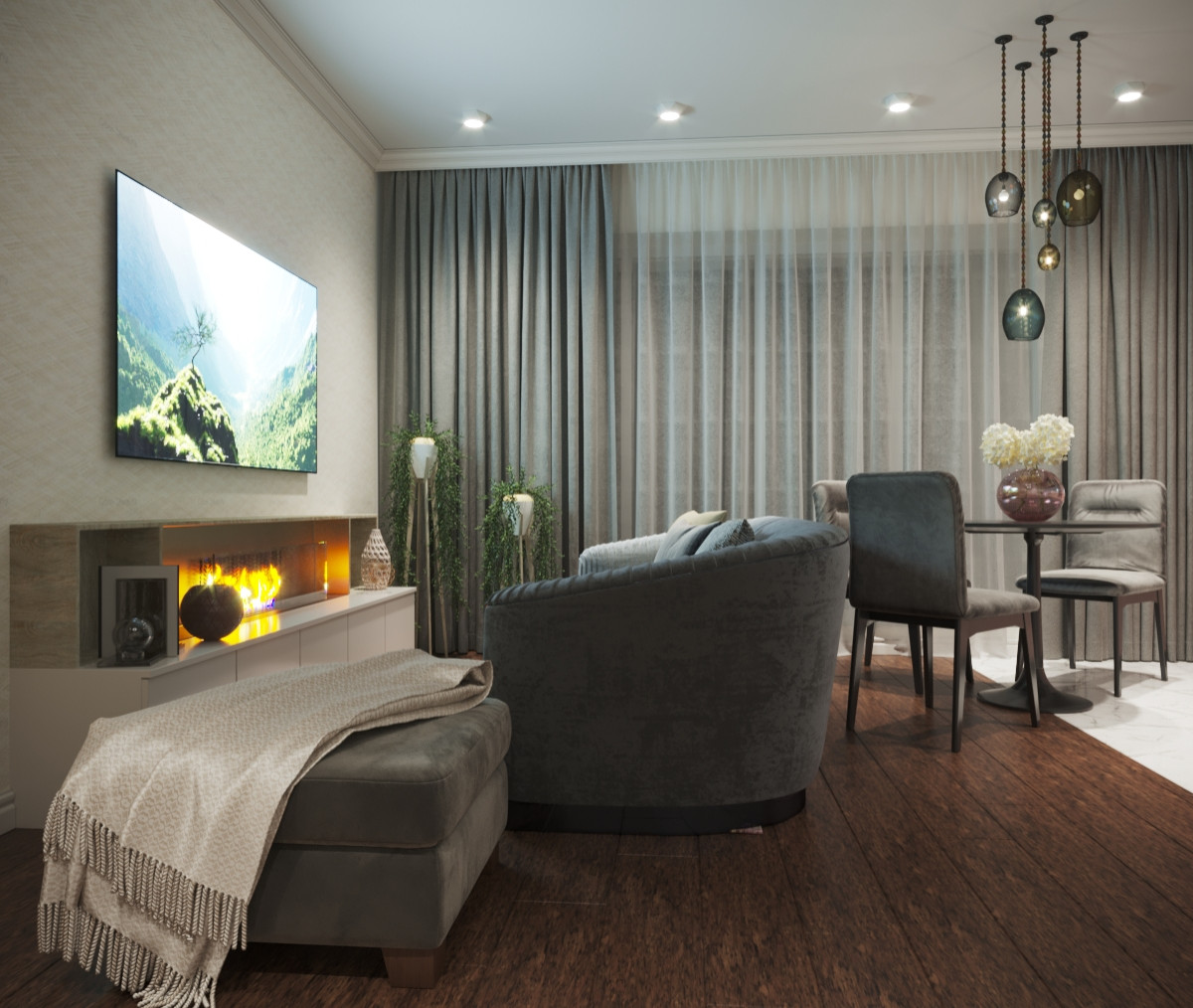 Дизайн проект для молодой семьи в ЖК Уфимский Кремль