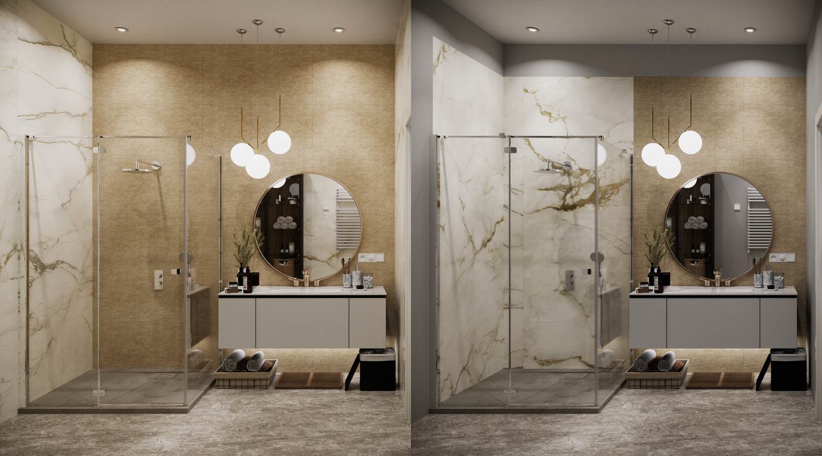 Обложка проекта: Визуализация душевой 2 варианта