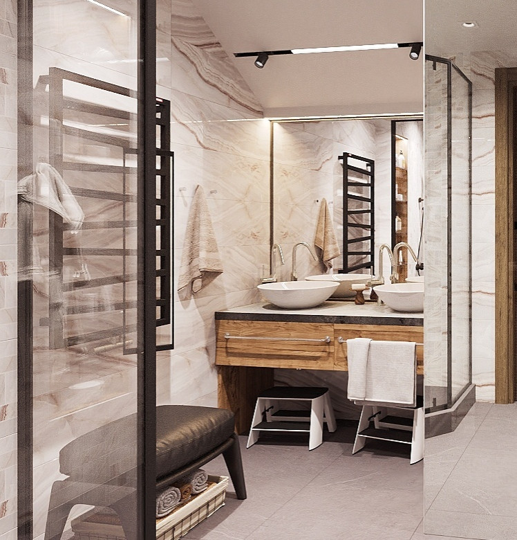 Санузел в частном доме в Вологде