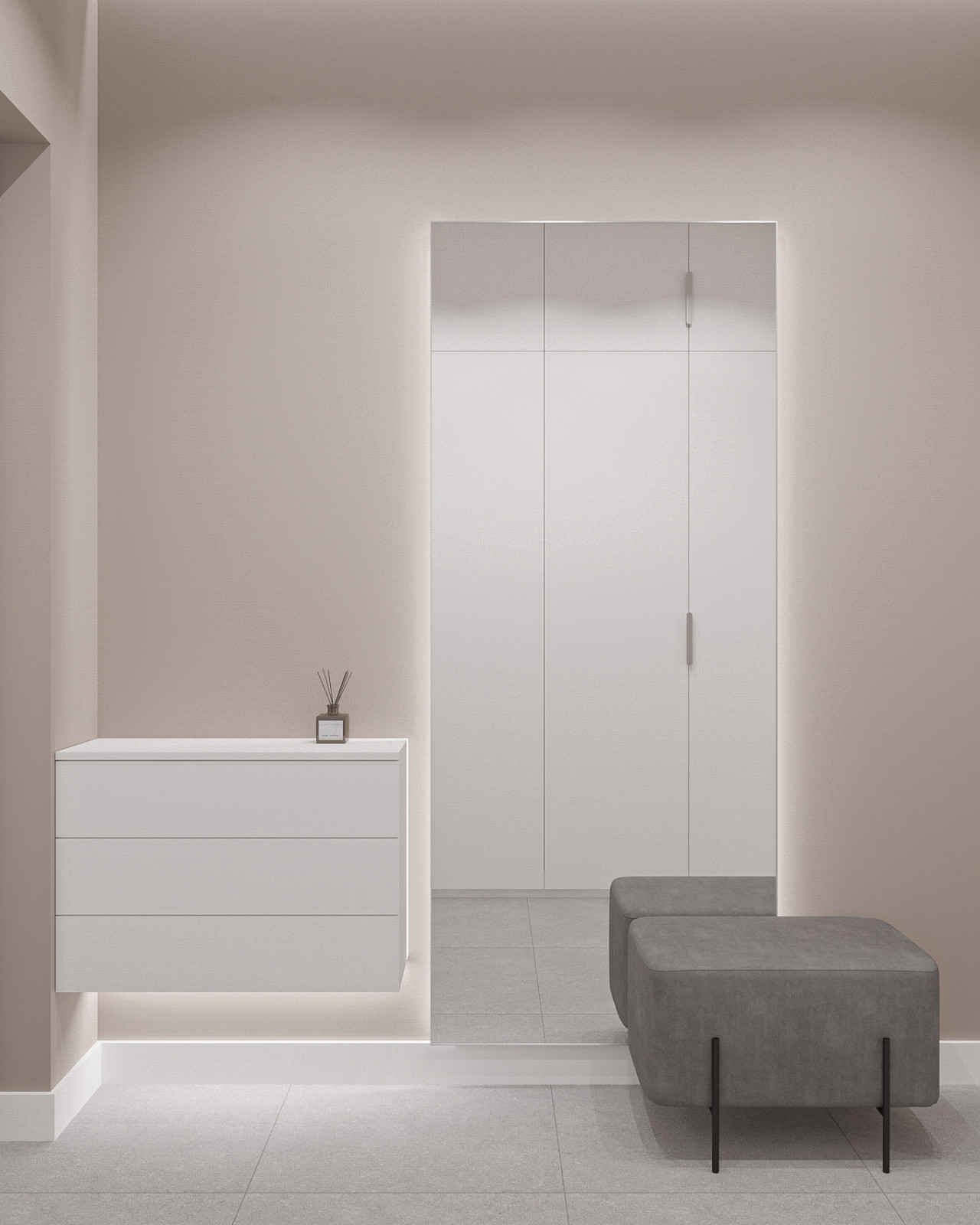 Частичный проект 2-к квартиры