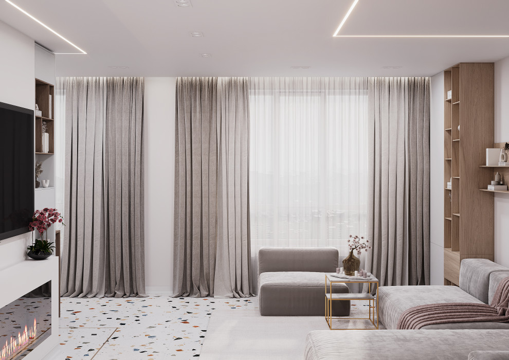 Дизайн-проект яркой квартиры 65 кв.м в современном стиле