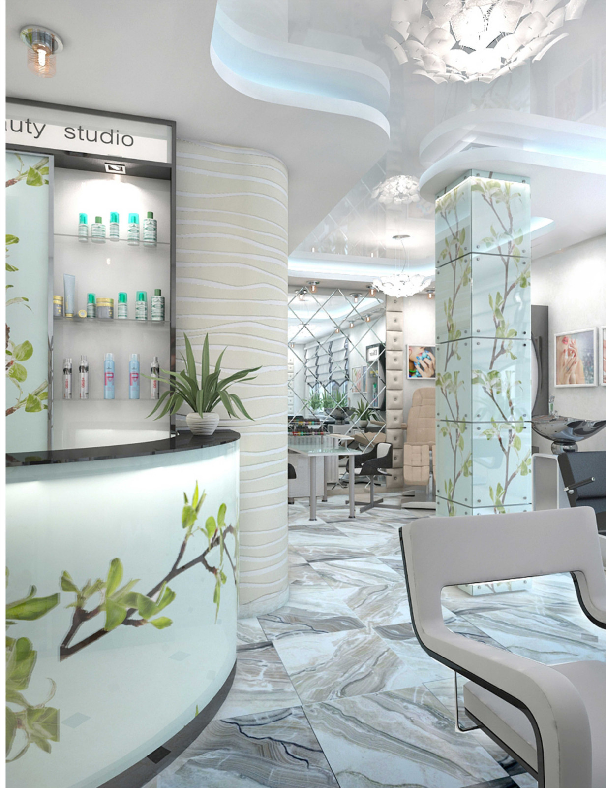 Интерьеры салонов красоты