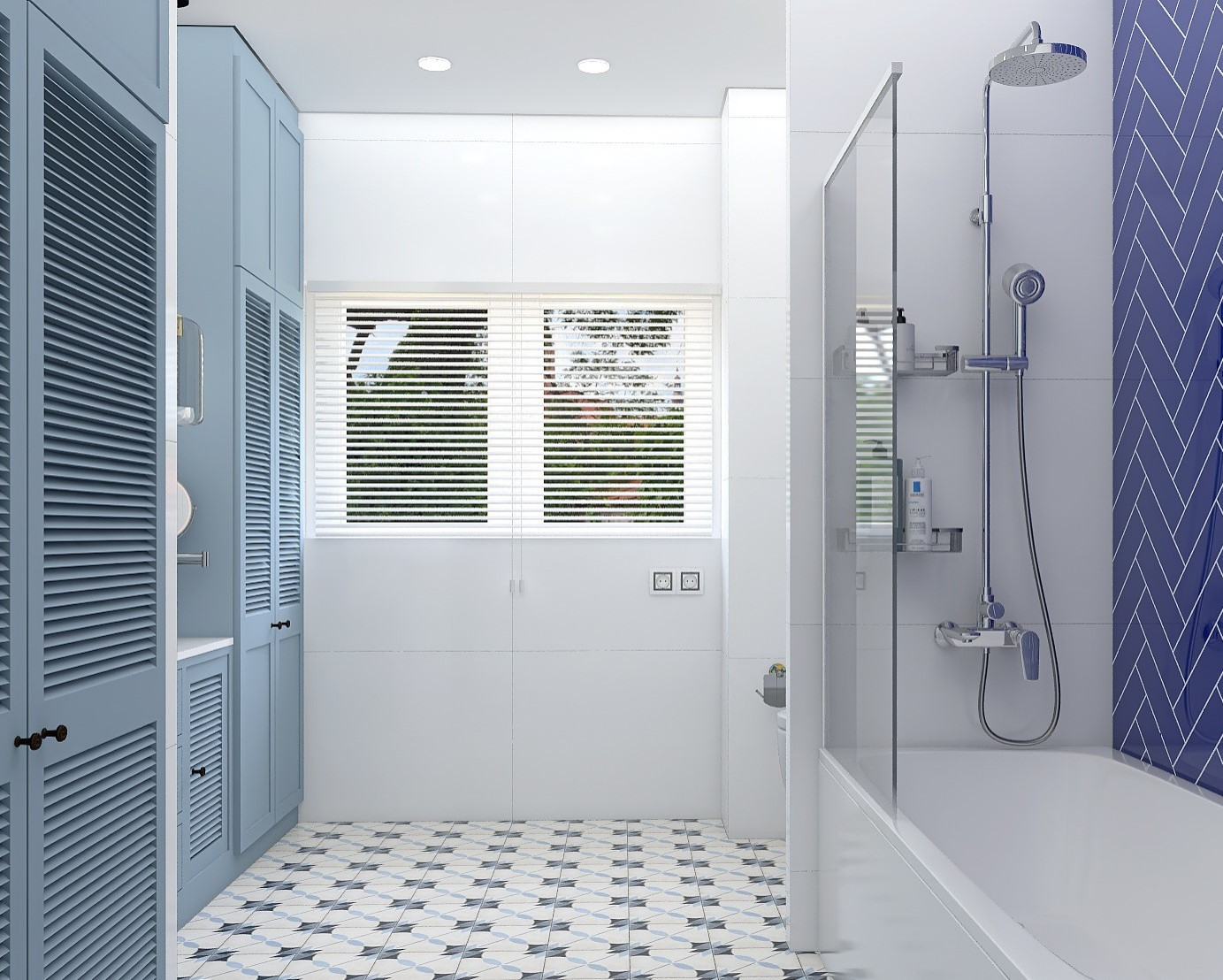 Обложка проекта: Ванная комната с нотками средиземноморского побережья