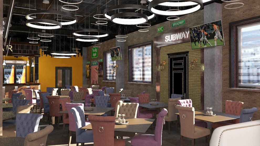 Дизайн караоке бара MANHATTAN в Белово