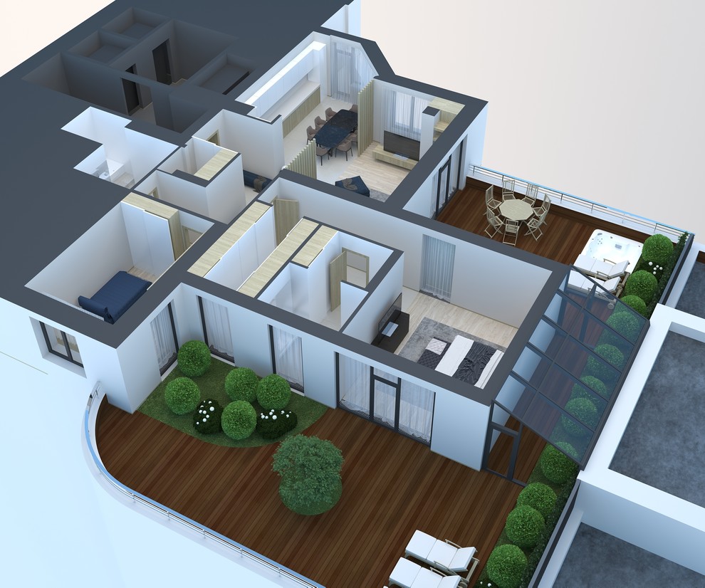 Планировка вид сверху ракурс 4.