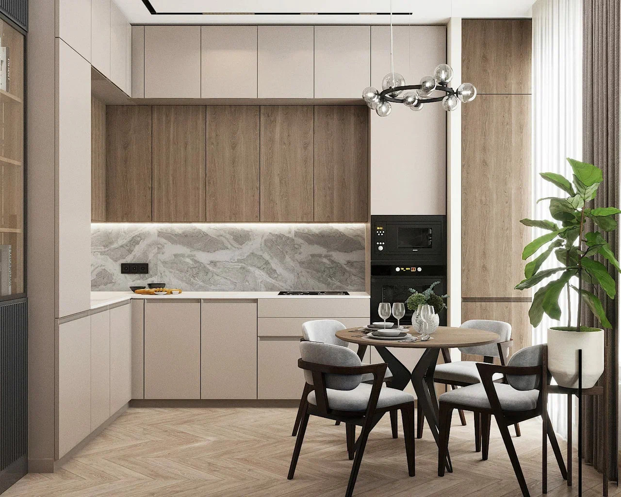 Квартира с кухней-гостиной 2Е в Воронеже